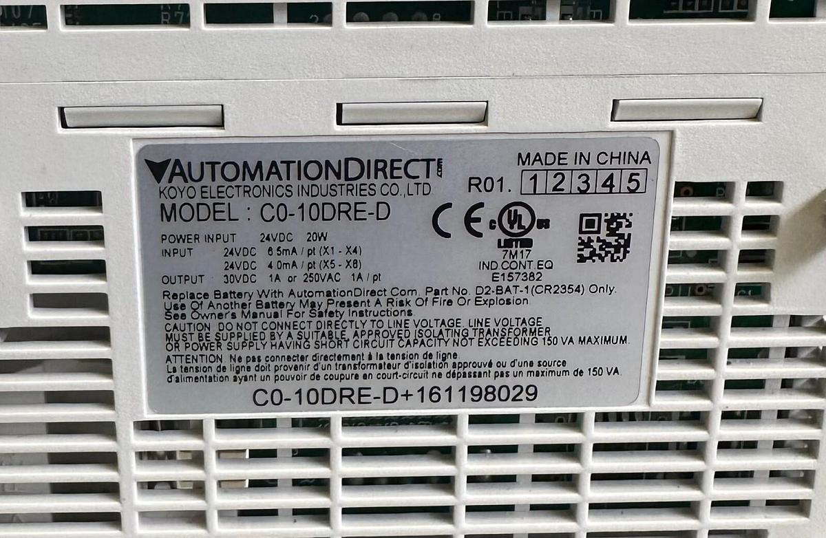 Used NEW AUTOMATION DIRECT C0-10DRE-D / C010DRED CLICK Koyo ETHERNET MODULE 8I/6O