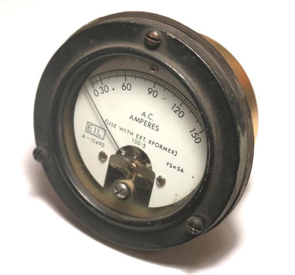 Used E.I.L. 8019TH ATM336 AMP METER / GAUGE 0-150 A.C. AMPERES, A-11490