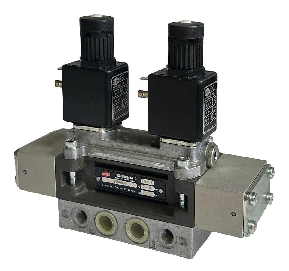 NEW HERION TECHNOMATIC 2550805 SOLENOID VALVE W/ 0200 48V COILS 50Hz 2-10BAR
