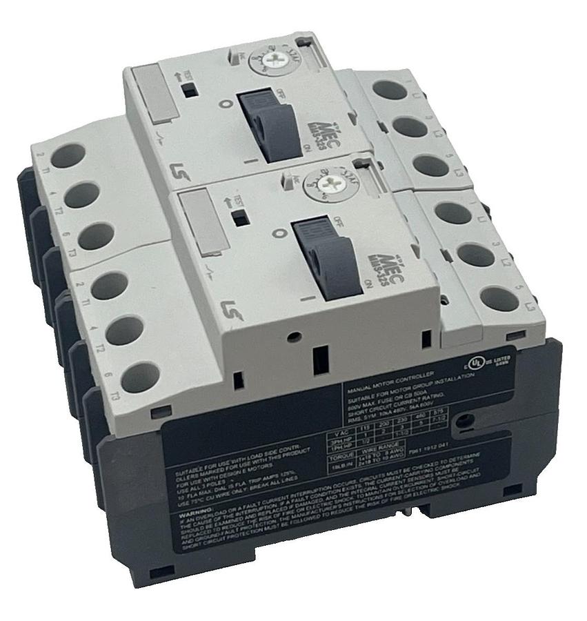 Used (2) LS Electric MMS-32S-10A Manual Motor Starter Protector 6A to 10A 3-Pole NSMP