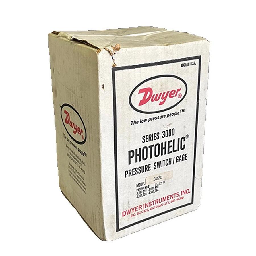 Used NEW SEALED DWYER 3220 SERIES 3000 PHOTOHELIC PRESSURE SWITCH/GAGE A3220