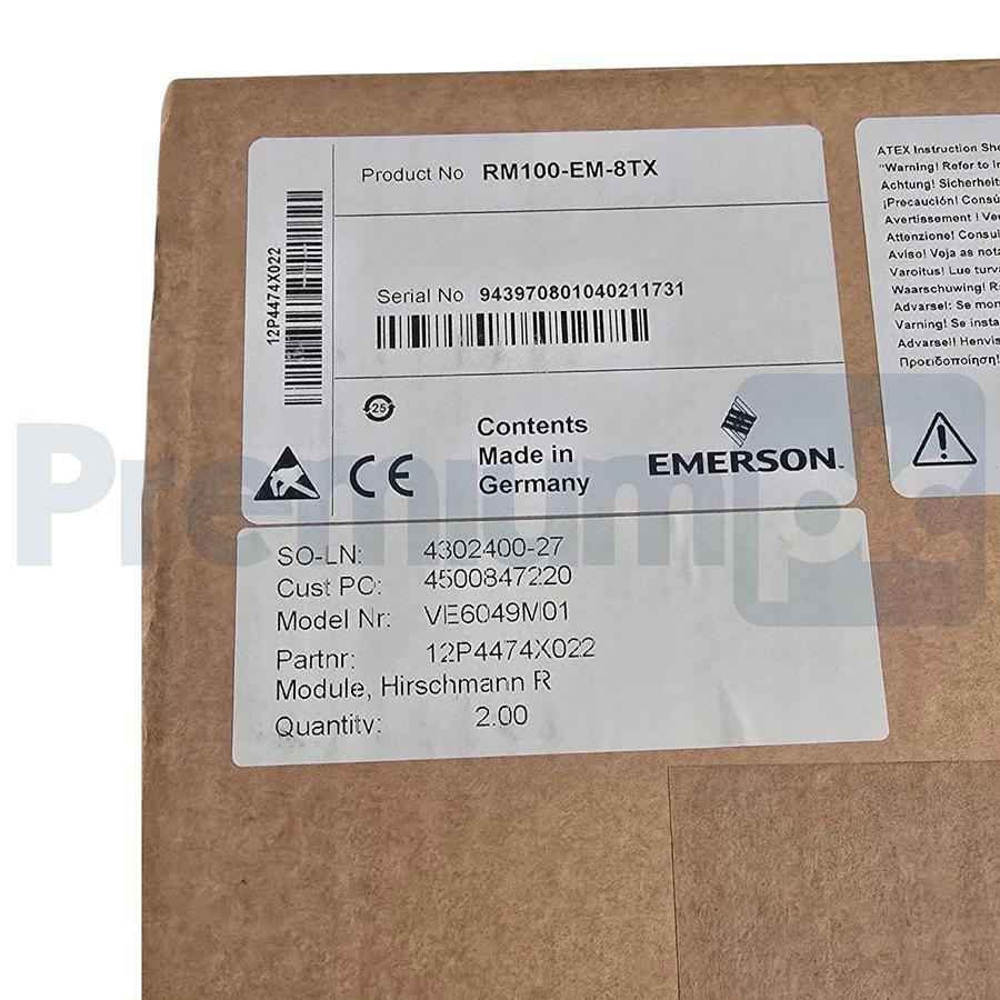 Emerson Hirschmann VE6049M01 | 12P4474X022 8-Port Expansion Module RM100-EM-8TX