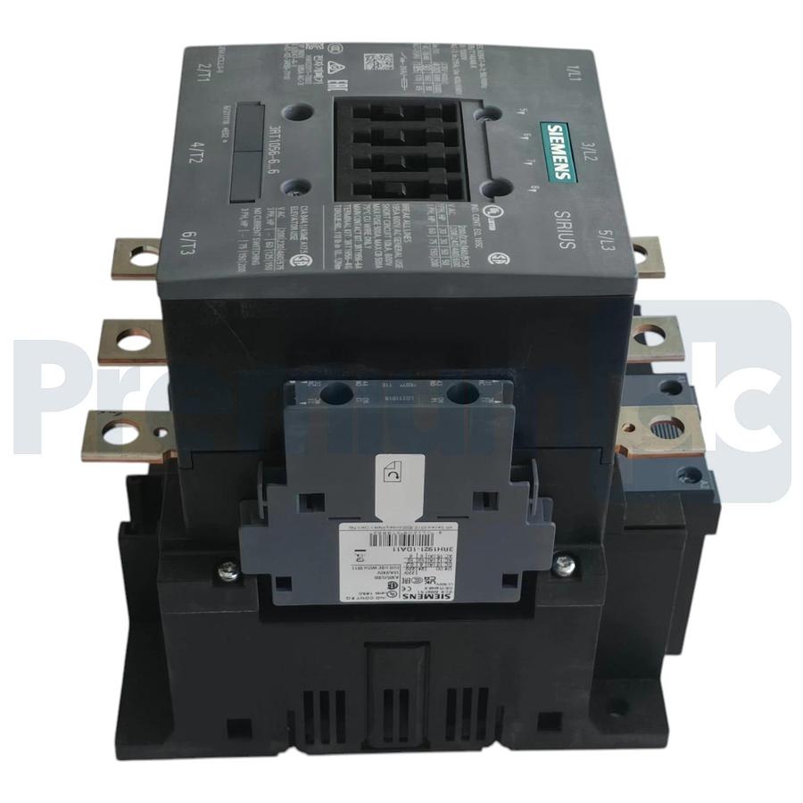Siemens 3RT1056-6AF36 SIRIUS Contactor 3-Pole 90kW 185A 110-127V AC/DC Size S6