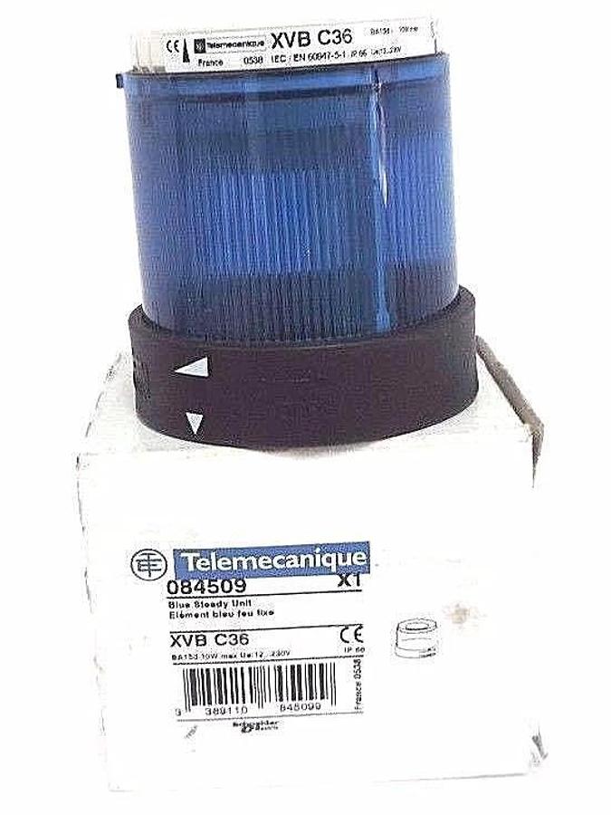 Used NIB TELEMECANIQUE XVB C36 BLUE STEADY UNIT 084509, XVB-C36