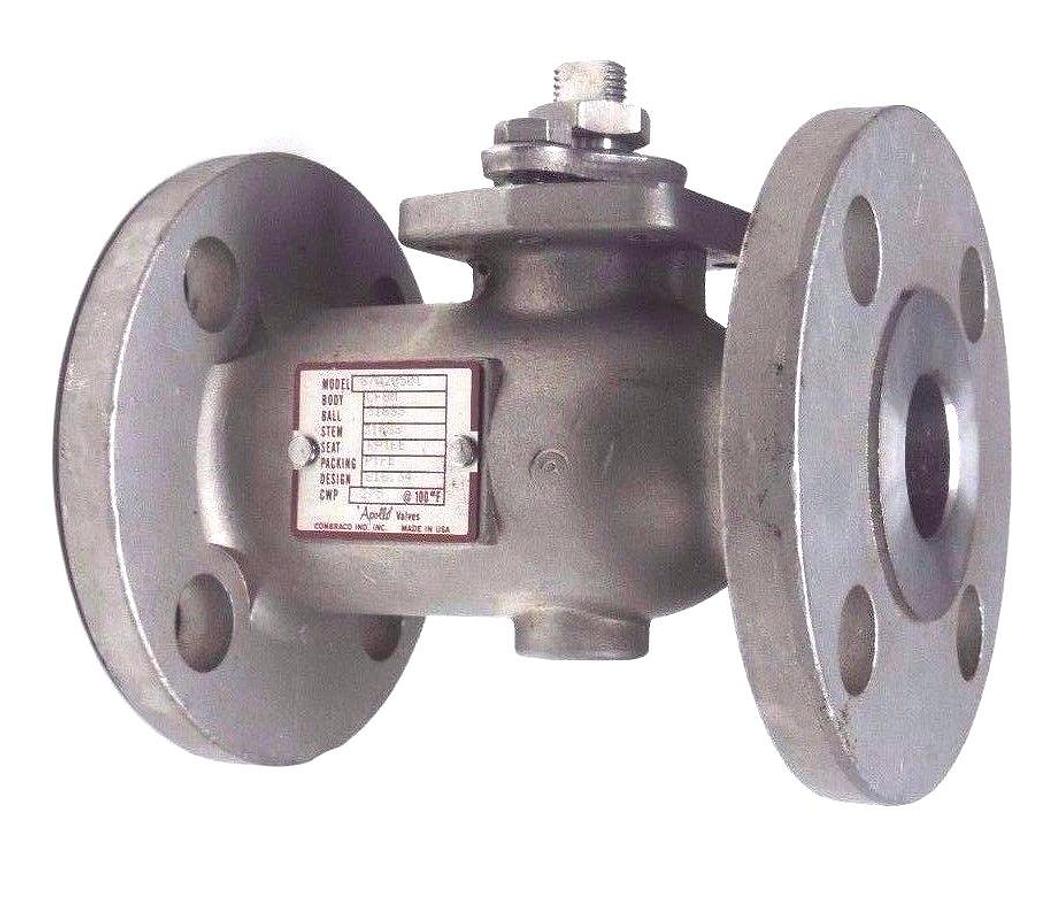 Used NEW APOLLO 87A20501 1" FLANGED BALL VALVE MISSING HANDLE
