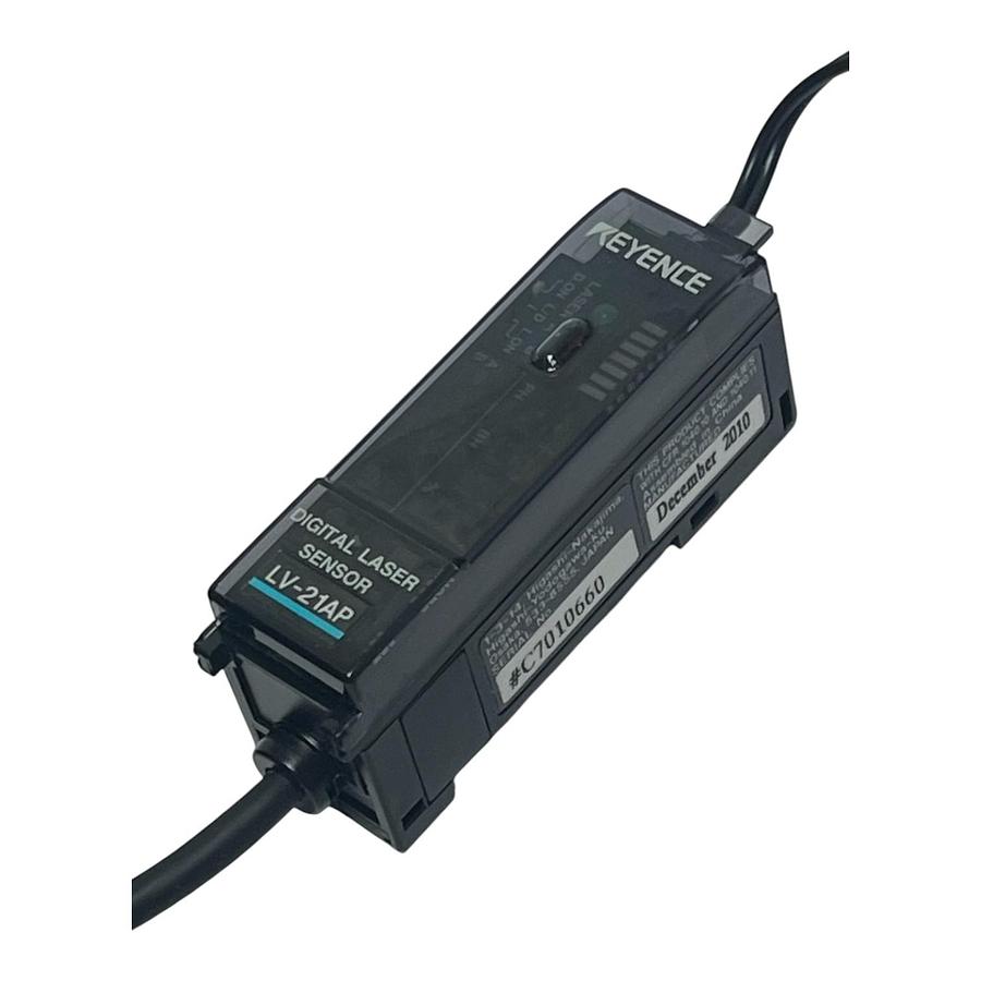 Used Keyence Laser Sensor Kit: LV-21AP Amplifier, LV-H32 Head, GV-H45 Sensor/Bracket