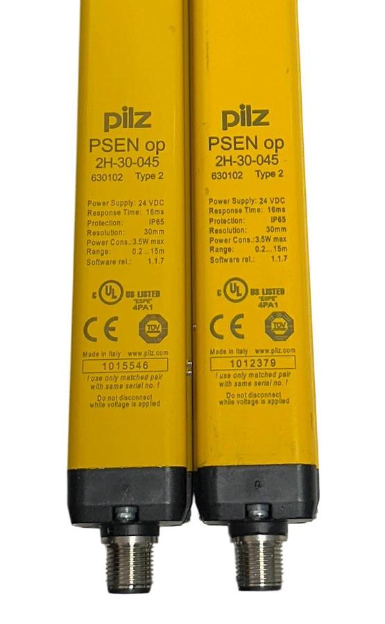 Used PILZ PSEN op2H-s-30-045/1 630722 SAFETY LIGHT CURTAIN SET RES=30mm H=450mm USNP