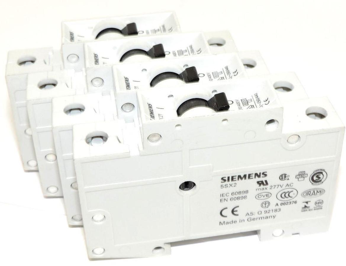 Used LOT OF 4 SIEMENS 5SX2 C3 CIRCUIT BREAKER 5SX2C3