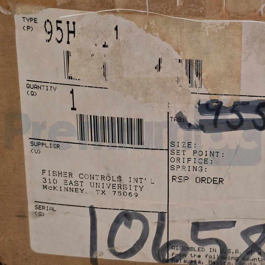 Used Fisher 95H-111 Pressure Regulator Valve  1" NPT Spring Range: 25-75PSIG SST Trim