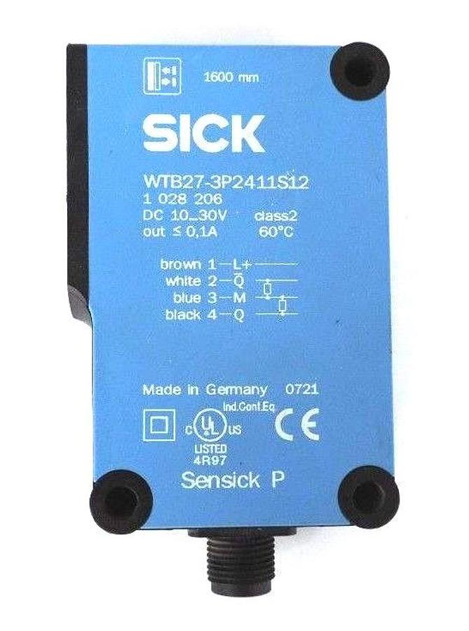 Used SICK OPTIC ELECTRONIC WTB27-3P2411S12 SENSOR 1 028 206 10-30VDC 1028206