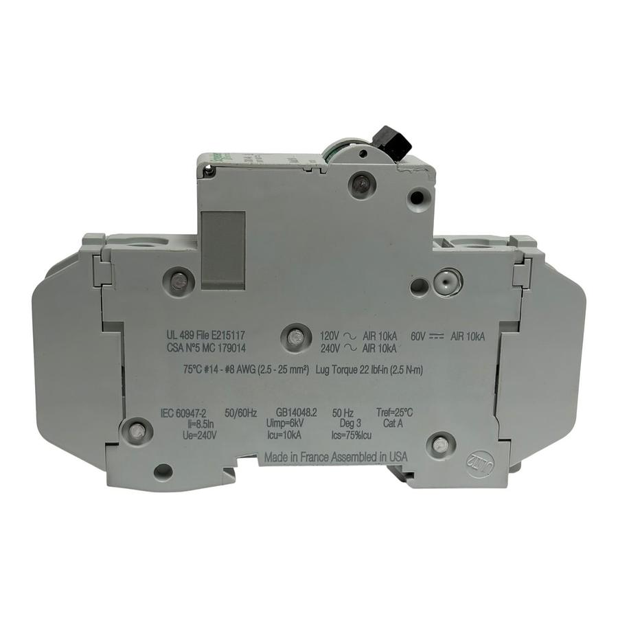 Used Schneider Electric Multi 9 C60 4A 1 Pole Circuit Breaker 60105 240VAC 60VDC New