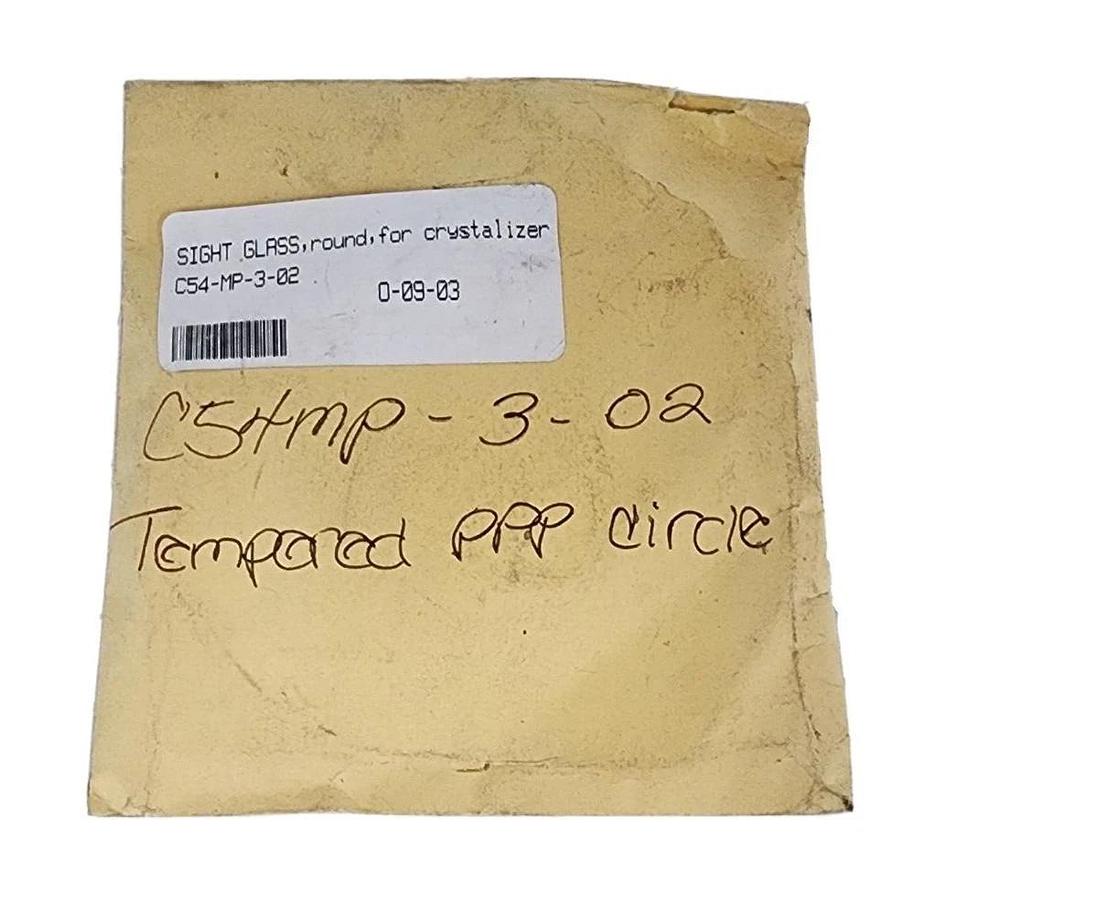 Used NEW GENERIC C54-MP-3-02 ROUND TEMPERED CIRCLE SIGHT GLASS C54MP302