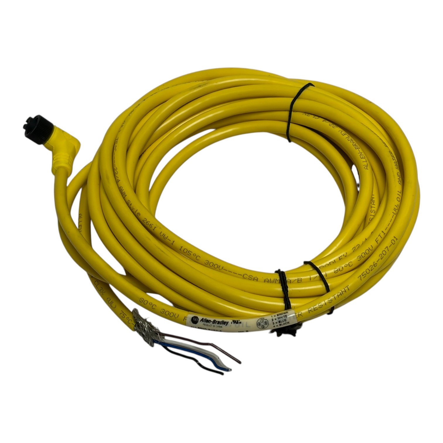 Used Allen-Bradley 889D-R4EC-6  4-Pin DC Micro Right Angle Cordset 6m - NSNP