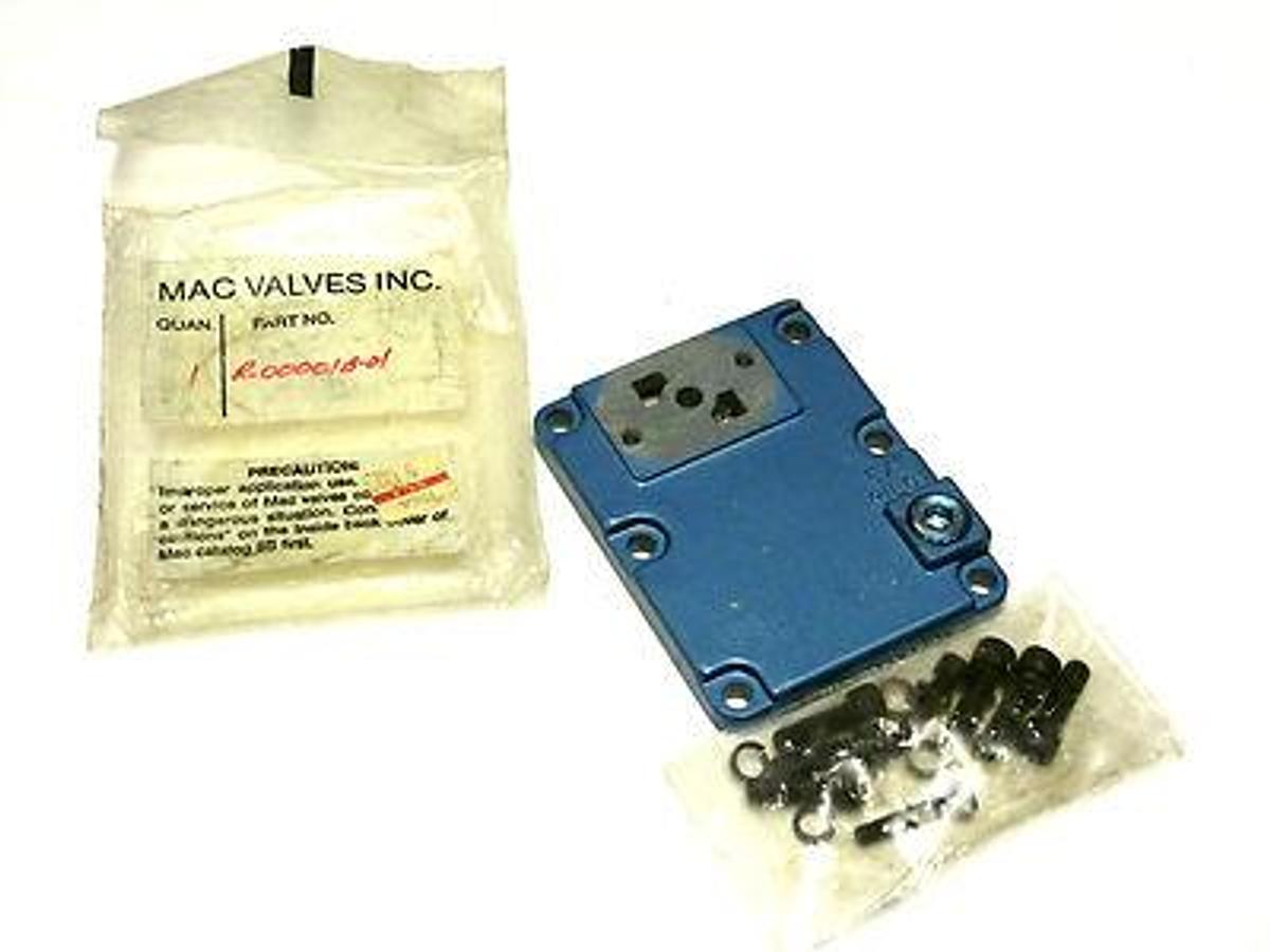 Used MAC VALVES INC R-00001B-01 MANIFOLD BLANK STATION COVER PLATE R00001B01 NEW