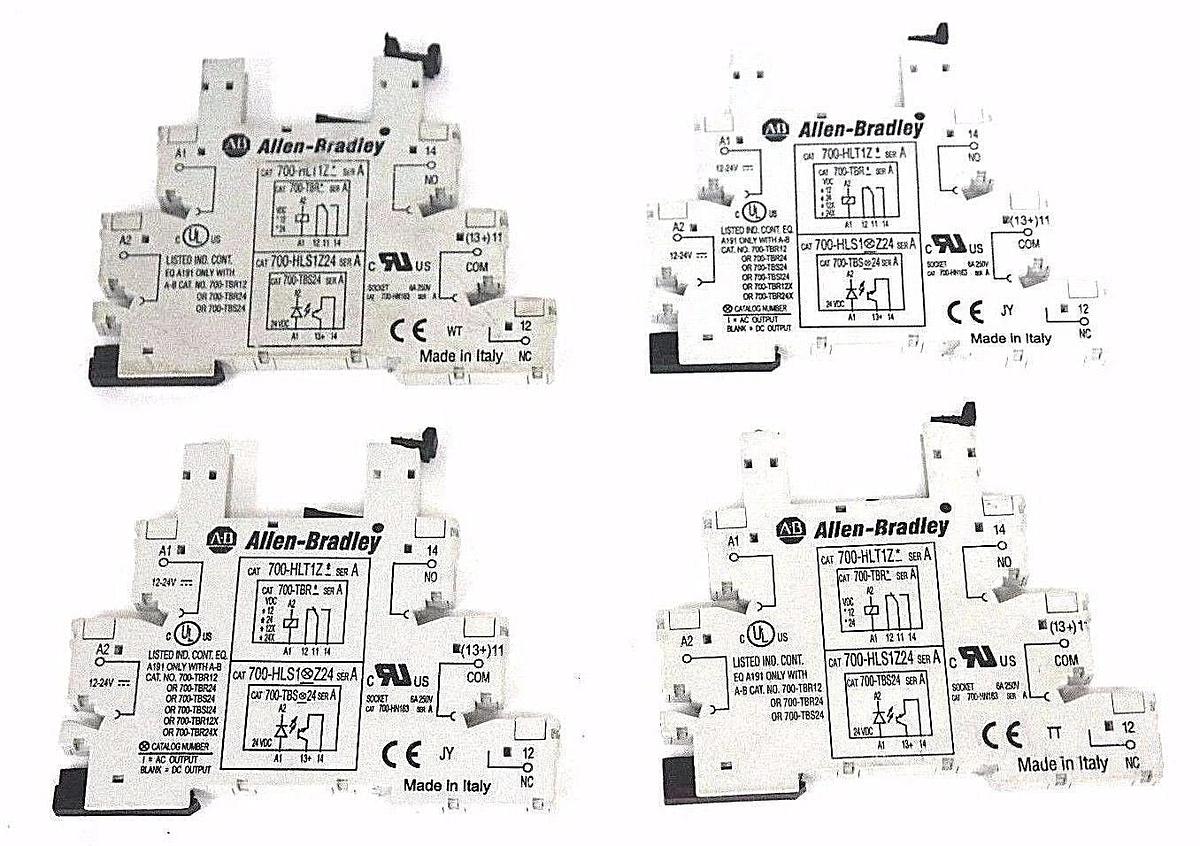 Used LOT OF 4 NEW ALLEN BRADLEY 700-HLT1Z TERMINAL BLOCKS SER. A, 700HLT1Z