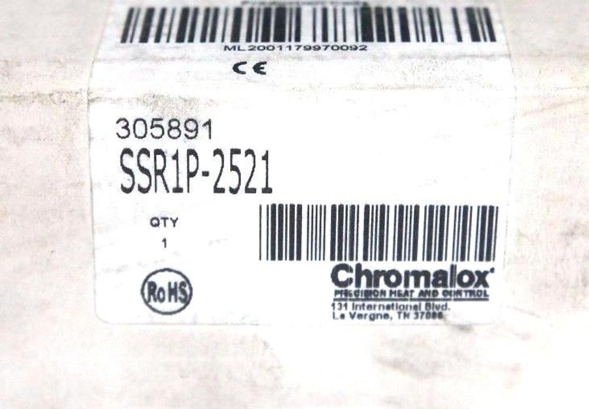 NIB CHROMALOX SSR1P-2521 HEAT SINK 305891, CHX1E60A25, 25A, 600V, 4-20MA