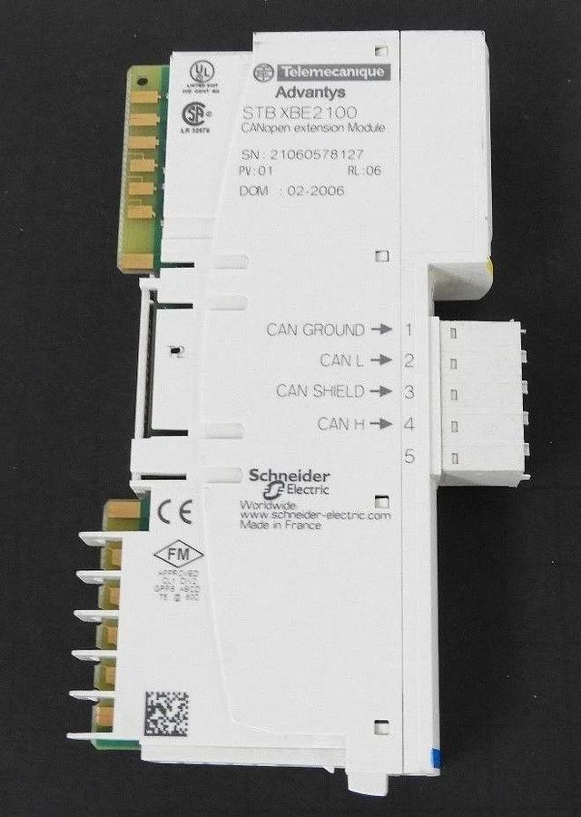 Used SCHNEIDER ELECTRIC TELEMECANIQUE STBXBE2100 ADVANTYS CANOPEN EXTENSION MODULE