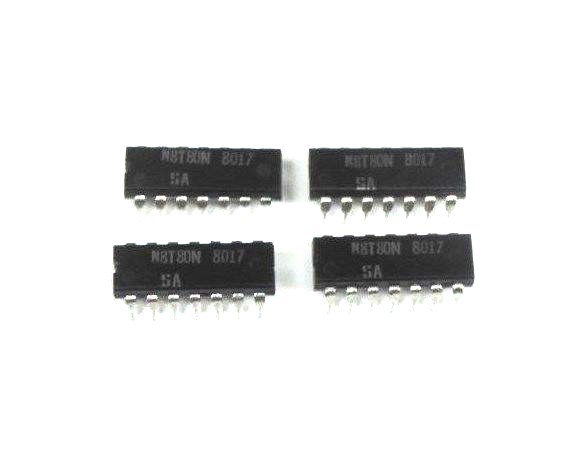 Used LOT OF 4 NEW GENERIC IC N8T80N 14 DIP CHIPS