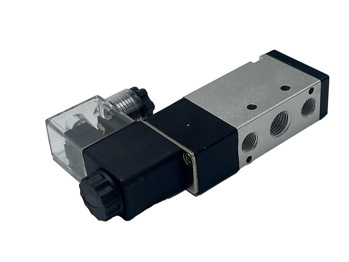 Used Ohlson 4V210-08-DC24V Pneumatic Solenoid Valve 5/2 Way 1/4" NPT 24VDC, NSMP