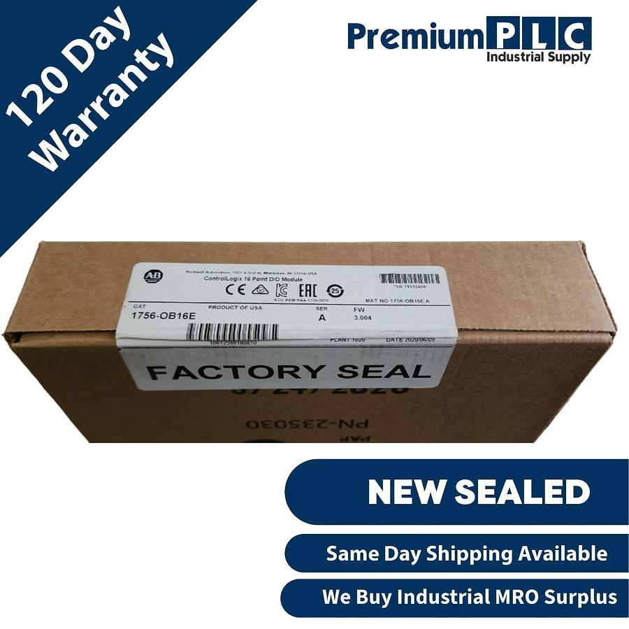 Used NEW SEALED ALLEN BRADLEY 1756-OB16E /A ControlLogix 16P D/O MODULE FW 3.004