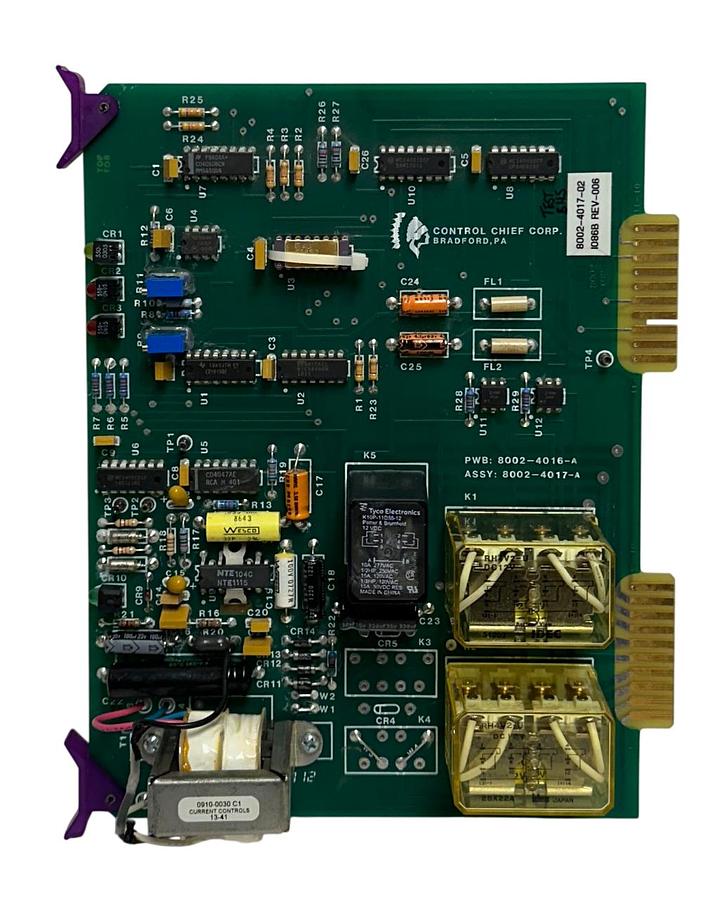 Used CONTROL CHIEF CORP 8002-4017-02 / I086B RELAY CONTROL BOARD 8002-4017 -A USNP