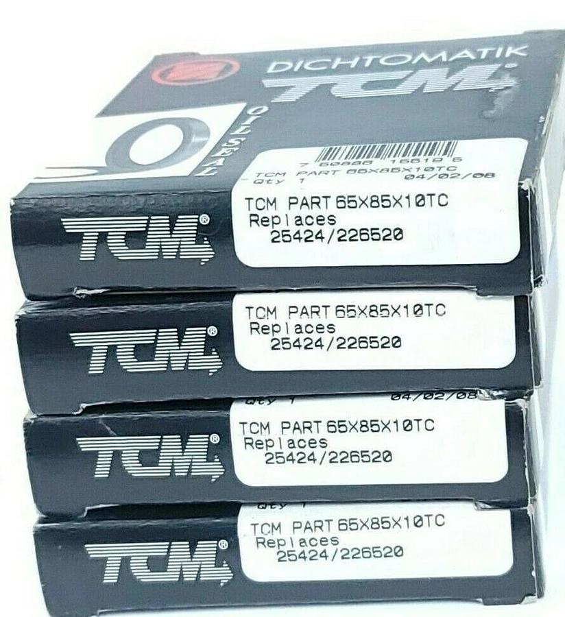 Used LOT OF 4 TCM 55X85X10TC OIL SEALS 2.165X3.346X.394IN