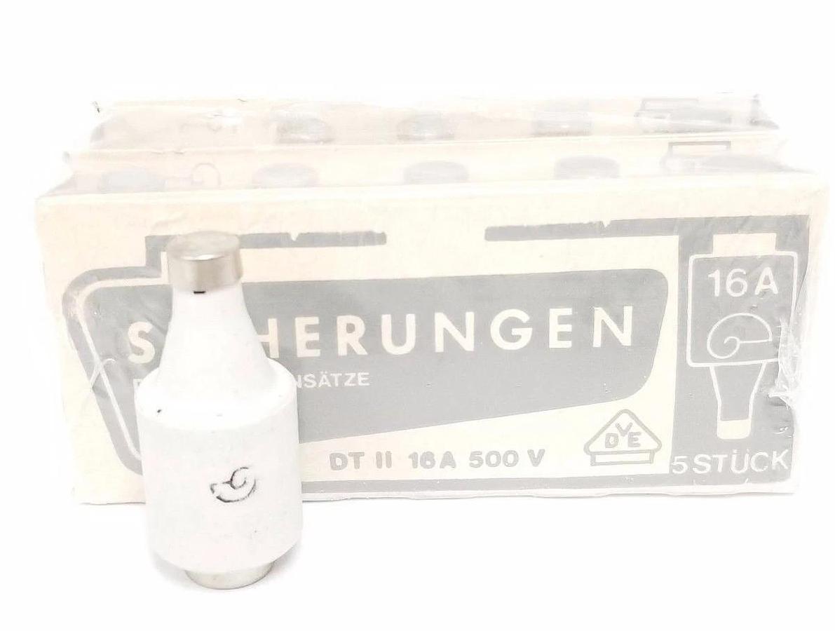 Used LOT OF 10 NEW SICHERUNGER DT II 16A 500V FUSES