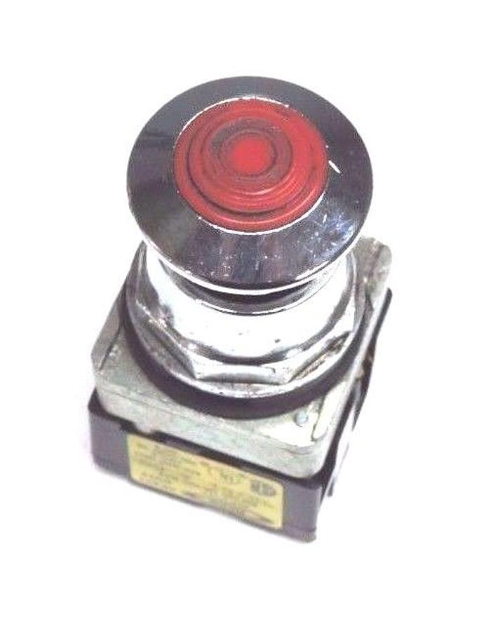 Used LOT OF 2 REES CONTACT BLOCKS 50701-A-NO & 50702-B-NO W/ RED CAP PUSHBUTTON