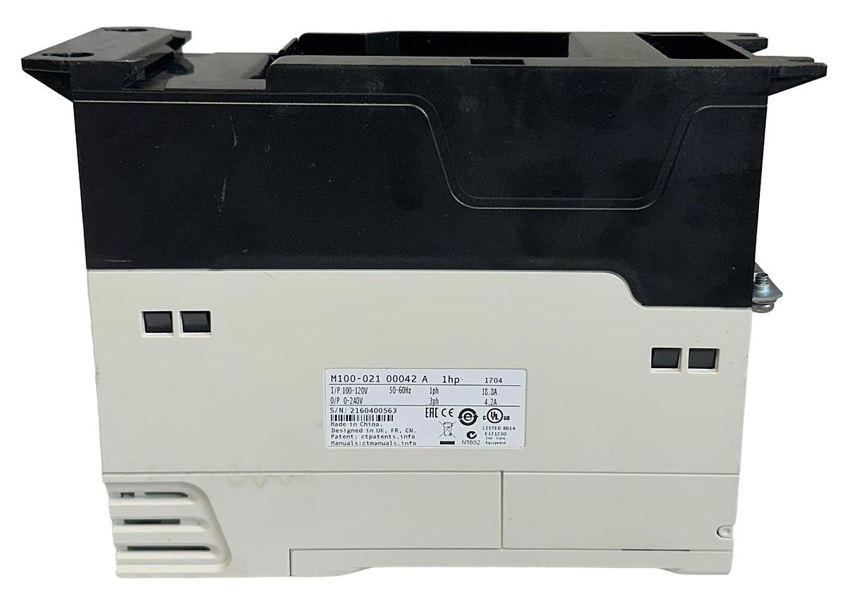 Used EMERSON CONTROL TECHNIQUES M100-021 00042 A / M100 UNIDRIVE 1HP 100-120V IN USNP