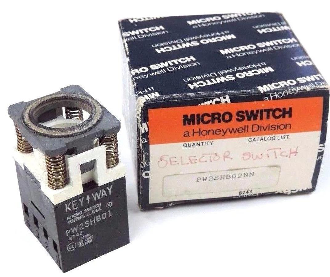 Used NIB HONEYWELL PW2SHB02NN SELECTOR SWITCH, PW2SHB01, PWCN, PW2SZ02, PW2PZ03