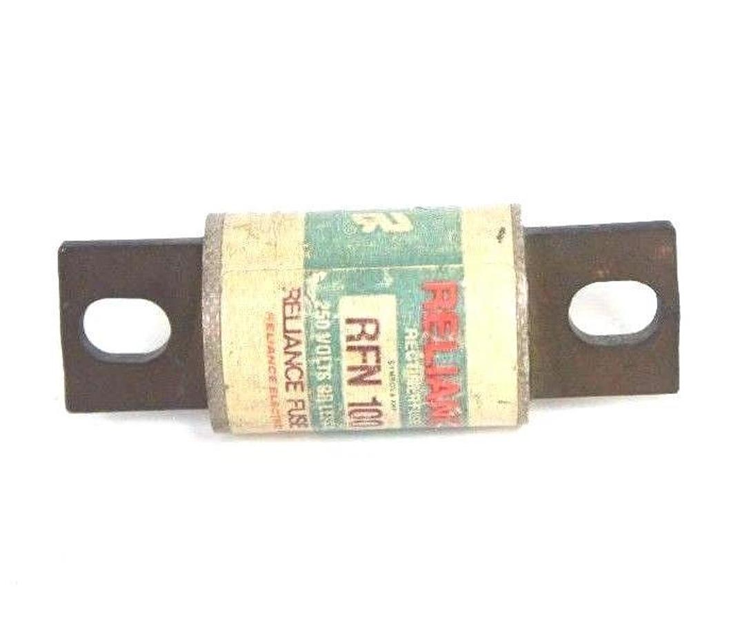 Used RELIANCE RFN 100 RECTIFIER FUSE RFN100 250 VOLTS OR LESS