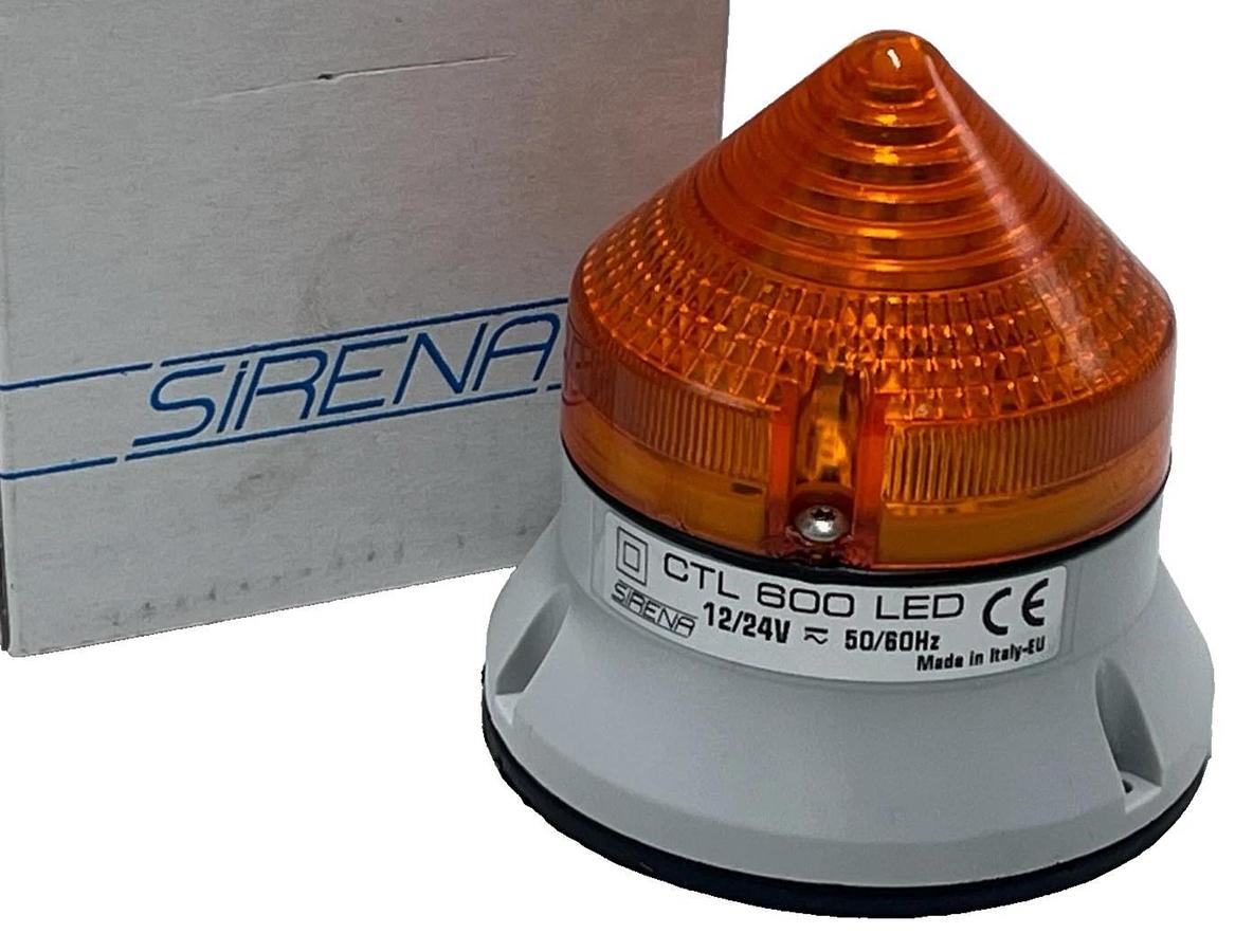 NEW Sirena CTL 600 LED Amber Light Fixture - Industrial Warning Beacon 12/24V