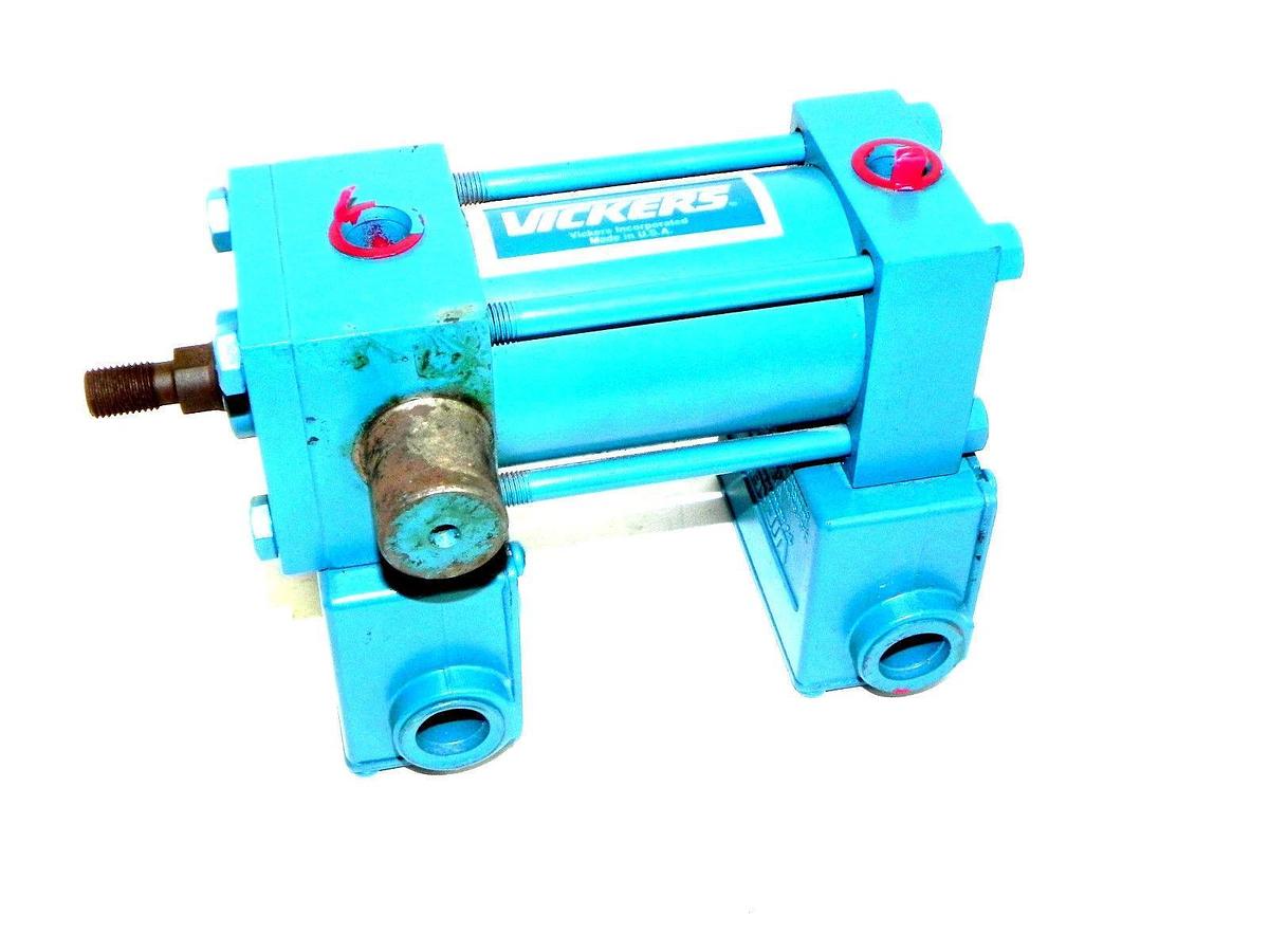 Used VICKERS TE17DACD AIR CYLINDER W/ VICKERS T-J ACTUATORS 2/.625X2 250 PSI