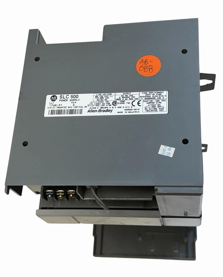 Used ALLEN BRADLEY 1746-P1 /A POWER SUPPLY W/ 1746-A7 /B SLC 7-SLOT RACK W/ 1747-L514