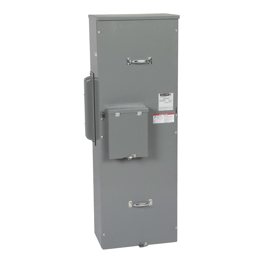 Used Square D EZM1600CB EZ Meter-Pak Main Circuit Breaker Unit 600A 120/240VAC 1Ph/3W