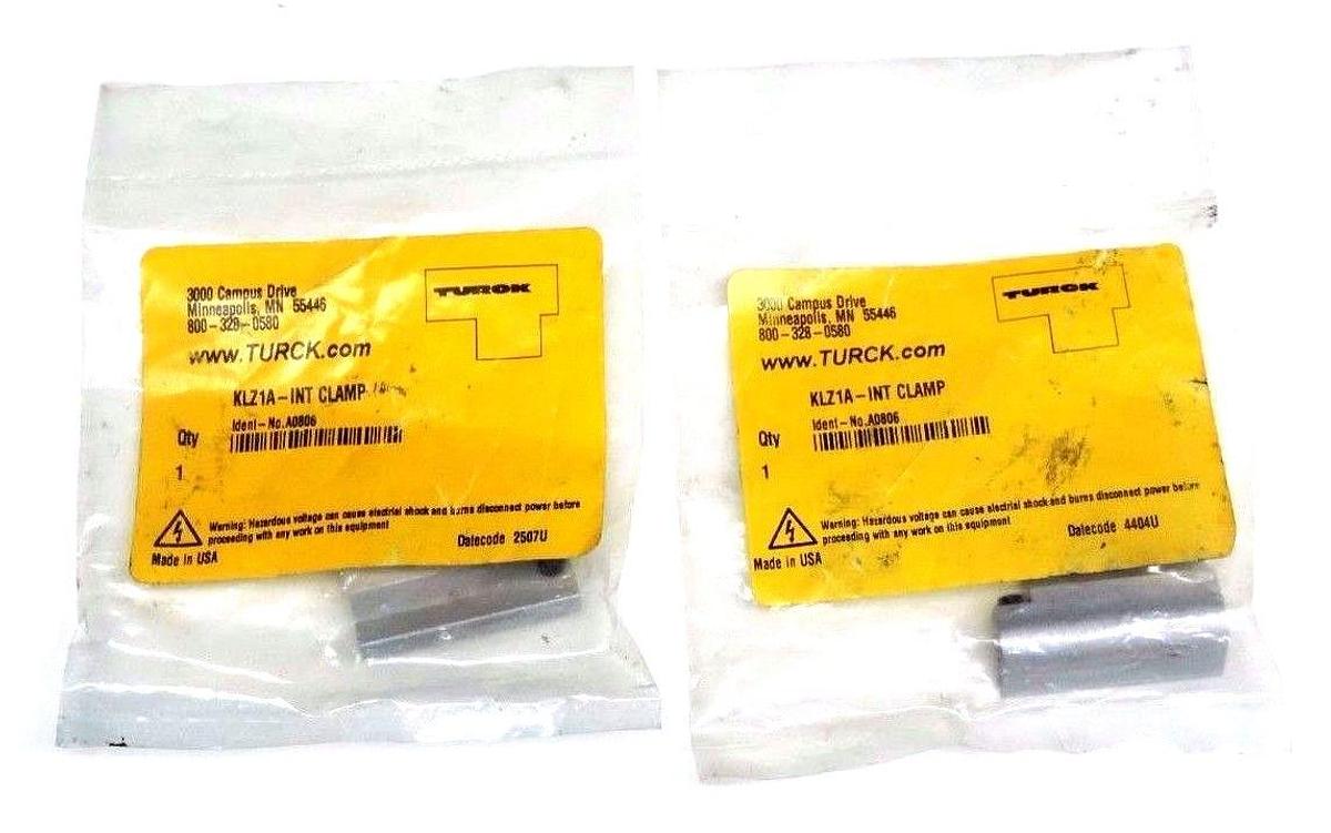 Used LOT OF 2 NIB TURCK KLZ4-INT CLAMPS IDENT. NO. A0806 KLZ4INT