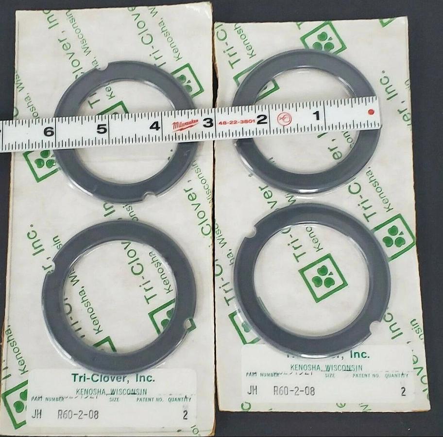 Used LOT OF 4 NEW TRI-CLOVER JH R60-2-08 CARBON SEALS