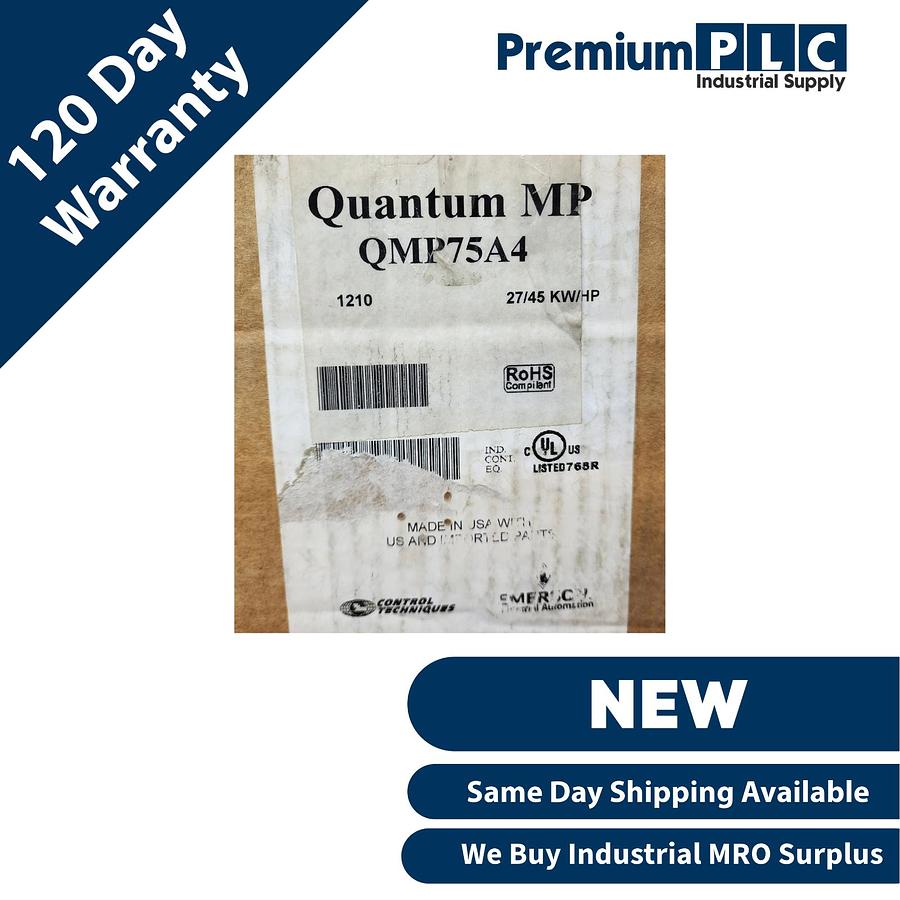 Used EMERSON CONTROL TECHNIQUES QMP75A4 Quantum MP DC Drive 75A 45HP 208-480V NSMP