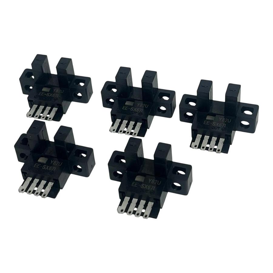 LOT OF 5 Omron EE-SX671 Slotted Photomicrosensor NPN 5mm Slot Sensors NEW