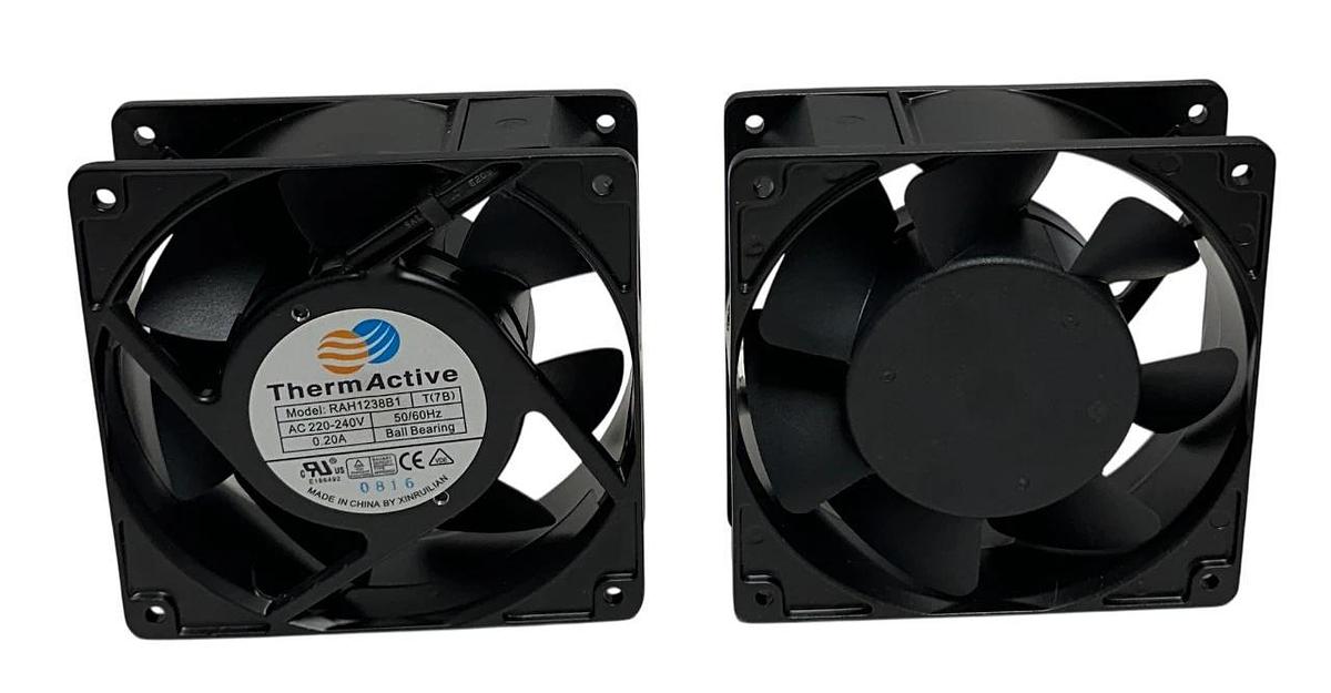 2 ThermActive RAH1238B1 AC AXIAL FANS 220-240VAC 50/60Hz BALL BEARING 0.20A NSNP