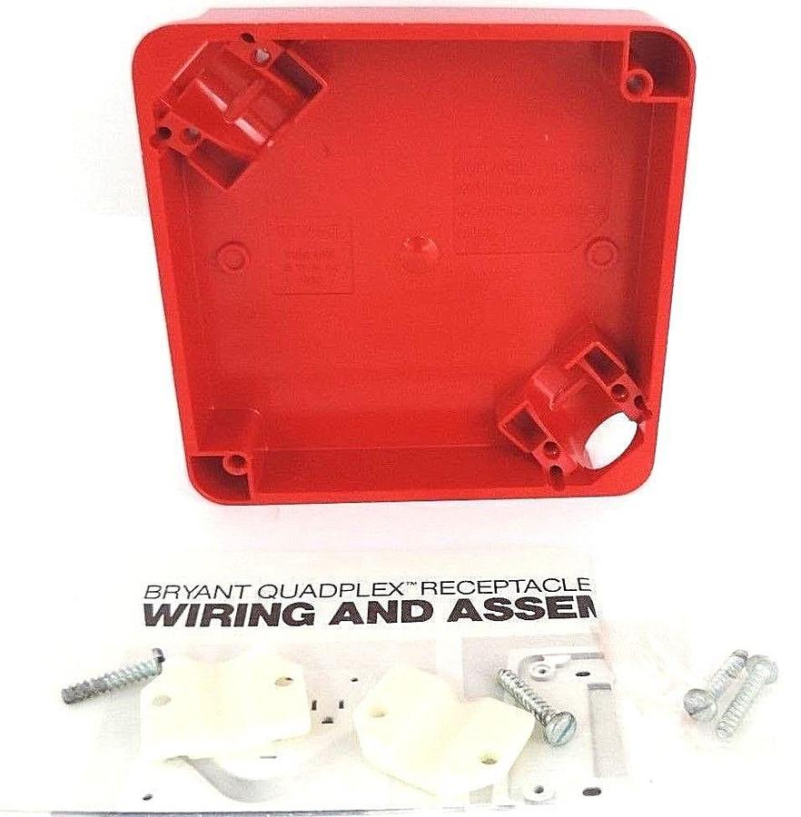 LOT OF 3 NEW BRYANT 4SQBXFR PORTABLE BOX 4" SQUARE FEED-THRU
