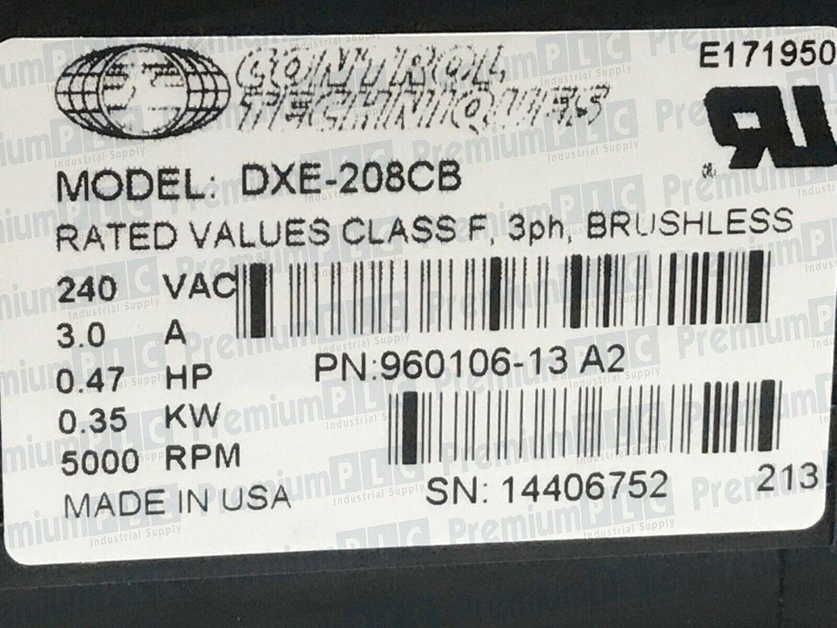 Used CONTROL TECHNIQUES EMERSON DXE-208CB SERVO MOTOR DXE208CB 960106-13 A2 NEW