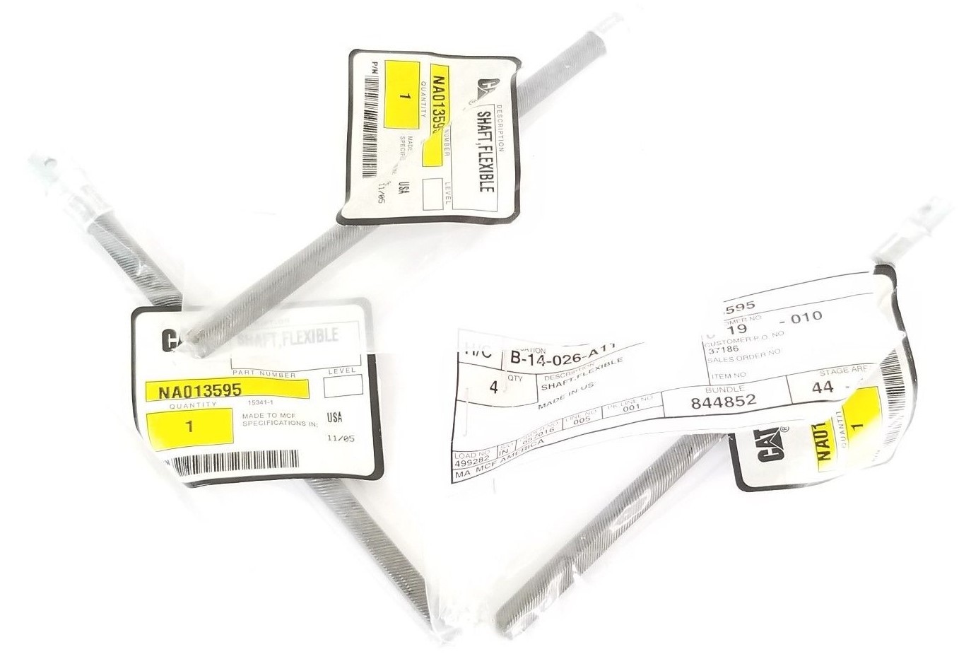 Used LOT OF 3 NEW CAT NA013595 FLEXIBLE SHAFTS