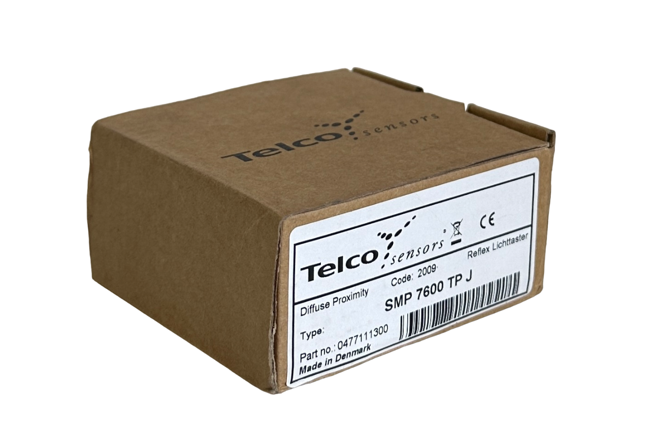 Used NEW TELCO SENSORS SMP-7600-TP-J / 0477111300 DIFFUSE PROXIMITY SENSOR 10-30VDC