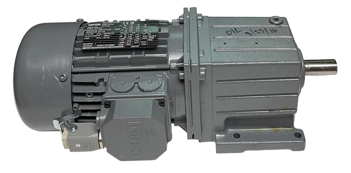 Used LENZE GST04-2M VBR 071C42 / MDEMAXX 071-42 / 15272455 HELICAL GEAR MOTOR USNP