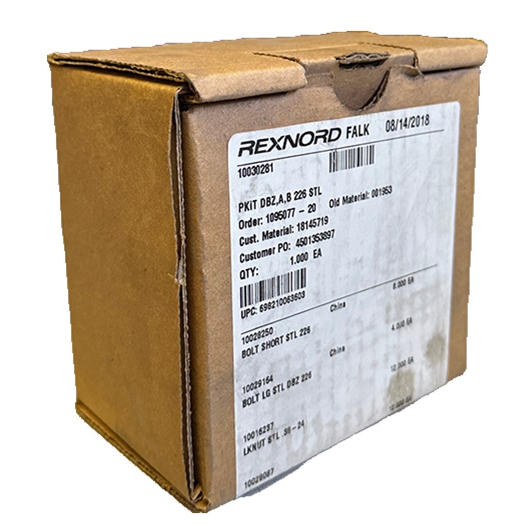 Used NEW REXNORD FALK 10030281 PKIT DBZ,A,B 226 STL BOLT KIT 001953 1095077-20