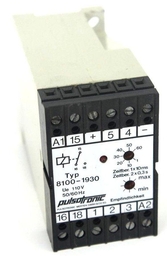 Used PULSOTRONIC 8100-1930 RELAY MODULE 110V 50/60HZ 81001930