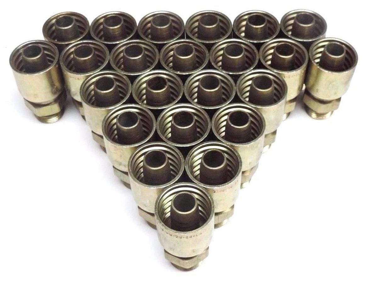 LOT OF 23 NEW PARKER 3/4" MALE X 1-1/2" FEMALE HOSE CRIMP FITTINGS