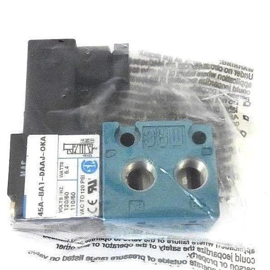 Used NIB MAC 45A-BA1-DAAJ-0KA SOLENOID VALVE 110/120VAC, 5.4W, 120PSI