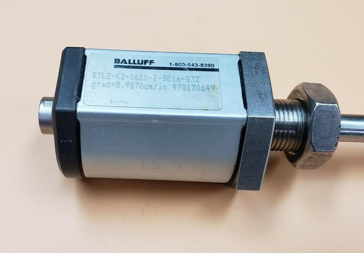 Used BALLUFF BTL2-K2-0610-Z-SE16-S32 TRANSDUCER GRAD=9.0089us/in 28'' IN. ROD 31-1/2"
